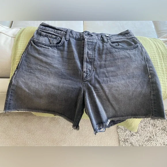 imogene + willie Washed Black High-Rise Jean Shorts - Picture 7 of 12